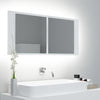 Modern LED Illuminated Bathroom Mirror Cabinet Wall Mounted with Sheft Storage