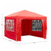 3x3m Sides Gazebo Marquee Tent Garden Party Waterproof Canopy Shelter Windbar