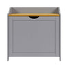Grey/Bamboo Wooden Bathroom Cabinet Shelf Cupboard Storage Unit Free Standing