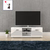Cosmo LED TV Stand Cabinet Unit 2 Door Matte Gloss Doors MDF Entertainment RGB