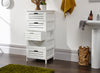BERGEN RANGE SHOE CABINET DRAWER CUPBOARD BATHROOM SHELVING STORAGE UNIT WHITE