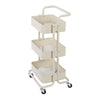 3 Tier Slim Kitchen Storage Trolley Cart Rack Tray Shelf Rolling Wheel W/ Handle