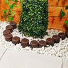 Brown/Grey Palisade Garden Grass Lawn Edging Wall Flexible Plastic Plant Border