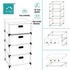 Fabric Chest of Drawers Cabinet Bedside Table Organiser Storage Unit 3/4 Drawer