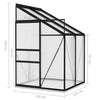 Half Walk-in Greenhouse Alu with Base Frame Lean to Wall Grow House Garden Shed
