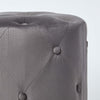 Luxury Footstool Upholstered Buttoned Velvet Pouffe 40 cm Tall