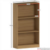 Cambridge 3 Tier Medium Bookcase Display Shelving Storage Stand Wooden Unit
