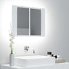 Modern LED Illuminated Bathroom Mirror Cabinet Wall Mounted with Sheft Storage