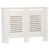 Radiator Cover White Modern Horizontal MDF Wood Grill Cabinet Shelf