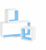 Set Of 3 Modern Elegant Floating Wall Shelves Retro Wall Mount Shelving Units UK