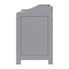 Grey/Bamboo Wooden Bathroom Cabinet Shelf Cupboard Storage Unit Free Standing