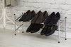 2/4 TIER EXTENDABLE CHROME FREE STANDING SHOE BOOT RACK STORAGE SHELF STAND