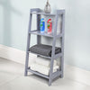4 Tier Wooden Ladder Storage Shelf Bathroom Unit Bookcase Display Stand