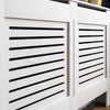 Radiator Cover White Modern Horizontal MDF Wood Grill Cabinet Shelf