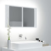 Modern LED Illuminated Bathroom Mirror Cabinet Wall Mounted with Sheft Storage