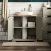 Priano Sink Cabinet Vanity Under Basin Bathroom Kitchen Grey Storage Furniture