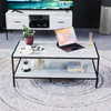 Industrial Coffee Table Wooden Shelf Sofa Side End Display Living Room Furniture