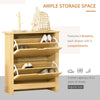 12-Shoe Storage Cabinet 4 Shelves 2 Drawers Tabletop 4 Legs Modern Unit