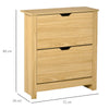 12-Shoe Storage Cabinet 4 Shelves 2 Drawers Tabletop 4 Legs Modern Unit