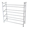 2/4 TIER EXTENDABLE CHROME FREE STANDING SHOE BOOT RACK STORAGE SHELF STAND