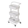 3 Tier Slim Kitchen Storage Trolley Cart Rack Tray Shelf Rolling Wheel W/ Handle
