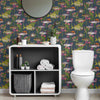 HOLDEN LAGOON FISH FLOWERS WALLPAPER FEATURE WALL DECOR - WHITE TEAL BLUE GREEN