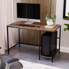 Industrial Computer Desk PC Laptop Table 2 Shelf Home Office Study Workstation