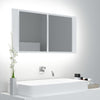 Modern LED Illuminated Bathroom Mirror Cabinet Wall Mounted with Sheft Storage