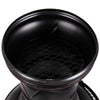 Steel Chiminea Large Fire Pit Garden Outdoor Patio BBQ Heater 110cm Black & Gold