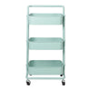 3 Tier Slim Kitchen Storage Trolley Cart Rack Tray Shelf Rolling Wheel W/ Handle