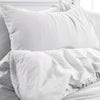 Washed Linen Duvet Cover with Pillowcase Bedding Set Grey Ochre Blush