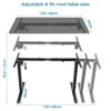 Electric Standing Desk Frame Height Adjustable Low Noise Motor White/Black
