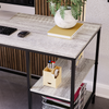 Industrial Computer Desk PC Laptop Table 2 Shelf Home Office Study Workstation
