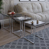 Nest of Tables High Gloss Set of 3 Nesting Coffee Side End Table Furniture