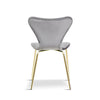 2x Herschel Velvet Dining Chairs Set with Black/Gold/Sliver Legs Stackable Chair