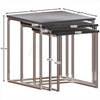 Nest of Tables High Gloss Set of 3 Nesting Coffee Side End Table Furniture