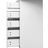 Corner Dressing Table 3 Mirror 5 Drawers Desk Set & Small Stool Black White Grey