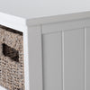 White Chest of Drawers Bathroom Hallway Basket Storage Wooden TETBURY furniture