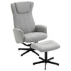 Recliner and Ottoman with 135° Adjustable Backrest Footstool for Home Office