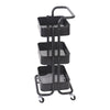 3 Tier Slim Kitchen Storage Trolley Cart Rack Tray Shelf Rolling Wheel W/ Handle