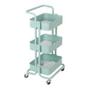 3 Tier Slim Kitchen Storage Trolley Cart Rack Tray Shelf Rolling Wheel W/ Handle