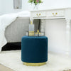 Sophia Velvet Footstool Pouffe Round Footrest Makeup Dressing Table Stool
