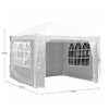 3x3m Sides Gazebo Marquee Tent Garden Party Waterproof Canopy Shelter Windbar