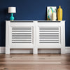 Radiator Cover White Modern Horizontal MDF Wood Grill Cabinet Shelf