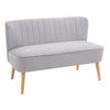 Modern Double Seat Sofa w/ Wood Frame Foam Padding High Back Comfortable