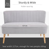Modern Double Seat Sofa w/ Wood Frame Foam Padding High Back Comfortable