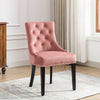 Kitchen Dining Chair Breakfast Padded Seat Makeup Chair High Back Velvet Pink UK