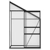 Half Walk-in Greenhouse Alu with Base Frame Lean to Wall Grow House Garden Shed