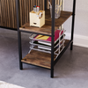 Industrial Computer Desk PC Laptop Table 2 Shelf Home Office Study Workstation