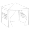 3x3m Sides Gazebo Marquee Tent Garden Party Waterproof Canopy Shelter Windbar